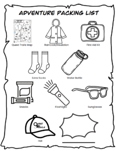 Adventure Packing List for Kids going on hikes